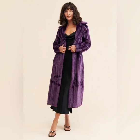 Unreal Fur Velvet Underground Coat Free People does - Picture 2 of 6
